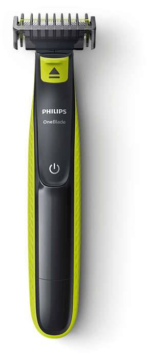 Philips OneBlade QP2520/30 Rasoir, Tondeuse à barbe lavable vert clair, gris foncé