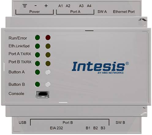 Passerelle RS-485, RJ-45, Ethernet Intesis INKNXMBM1000000 Tension de fonctionnement: 24 V/DC 1 pc(s)