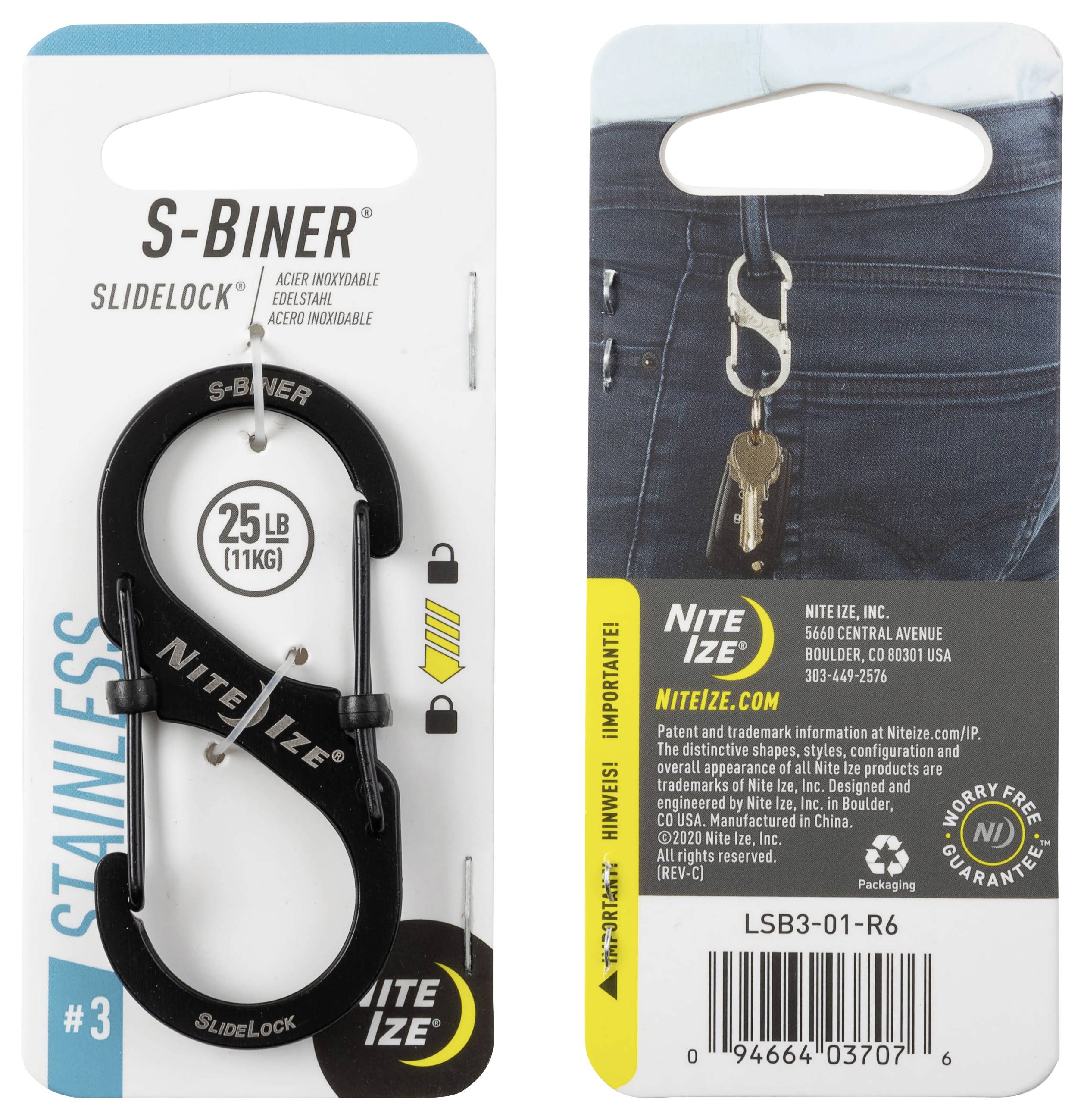 Mousqueton NITE Ize NI-LSB3-01-R6 1 pc(s)