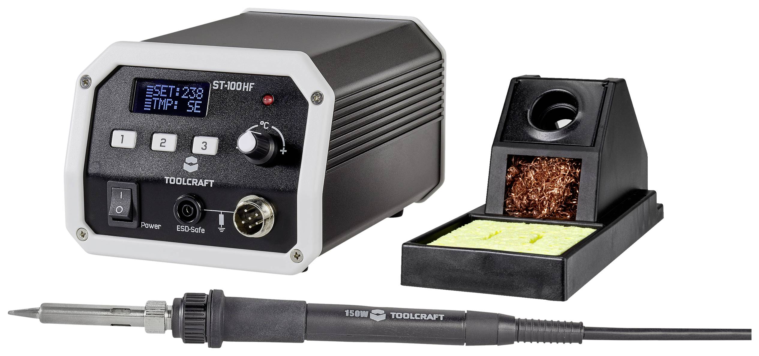 Station de soudage haute fréquence;TOOLCRAFT ST-100 HF numérique 100 W 50 - 480 °C avec panne à souder