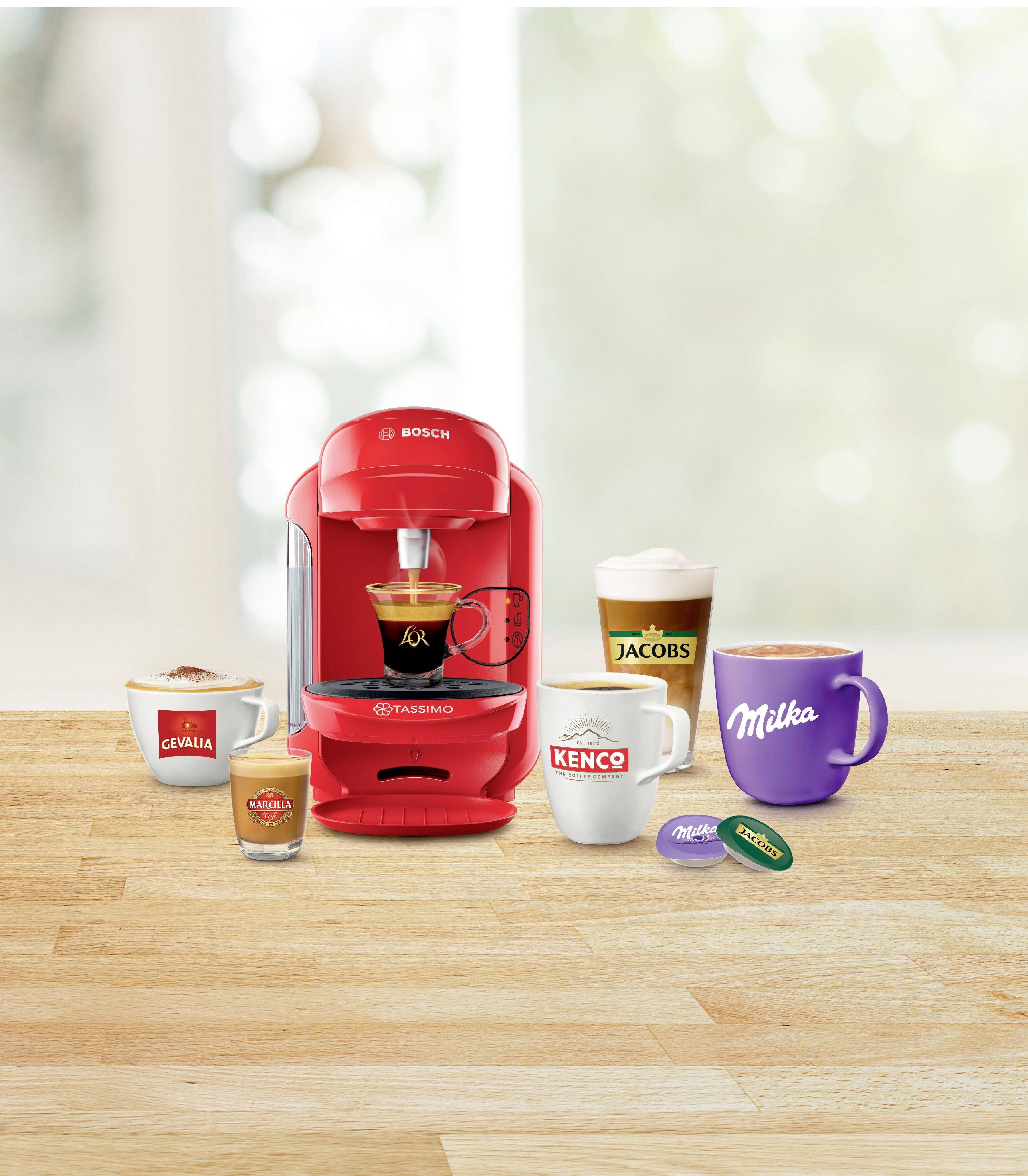 Bosch Haushalt Tassimo VIVY 2 TAS1403 Machine à capsules rouge One Touch