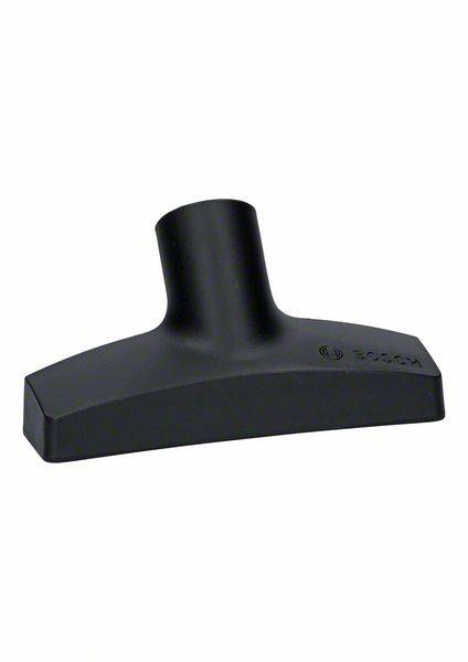 Un embout d'aspirateur noir avec le logo reconnaissable d'un fabricant sur le côté, adapté aux meubles rembourrés.