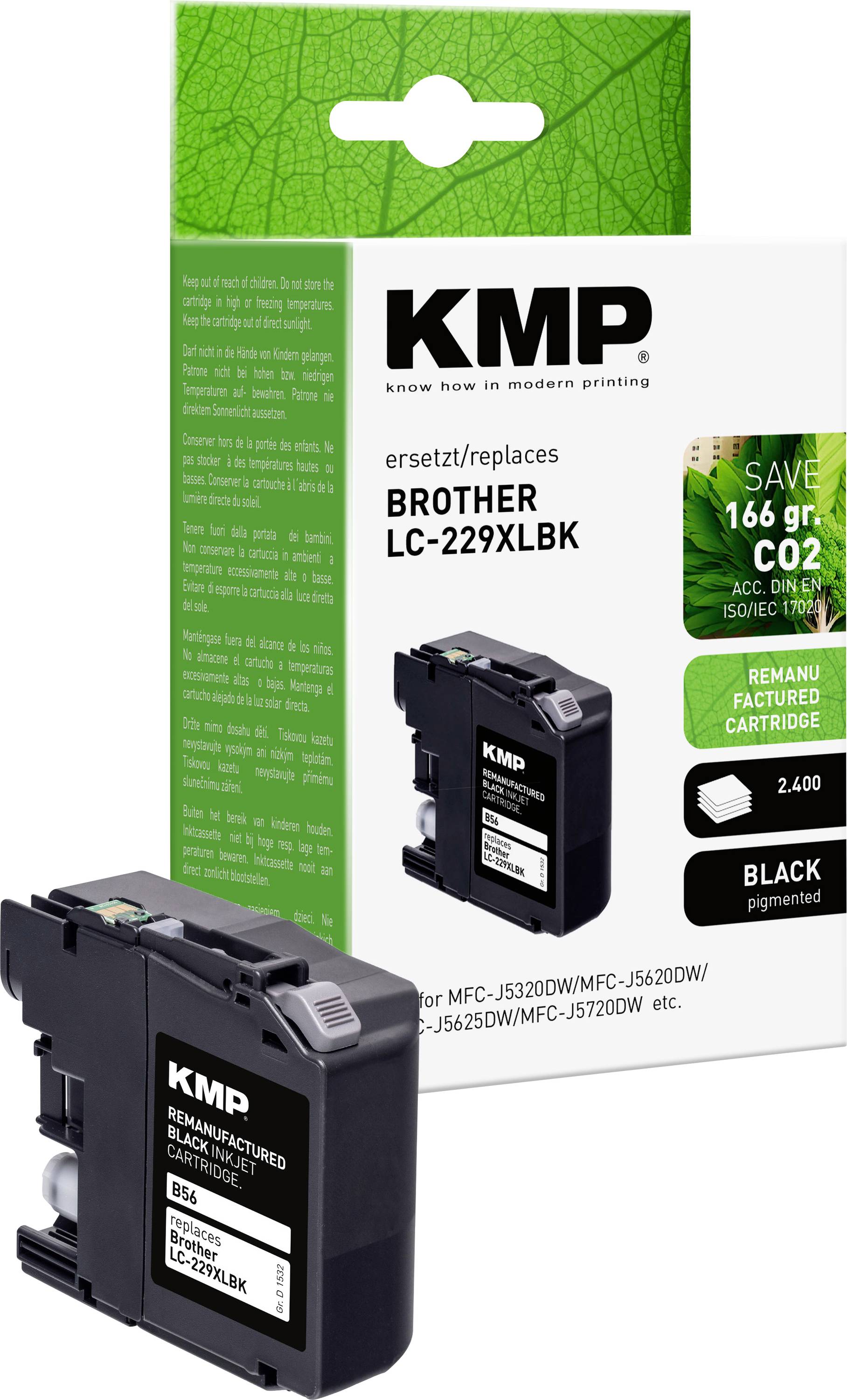 KMP Encre remplace Brother LC-229XLBK compatible noir B56 1532,4001