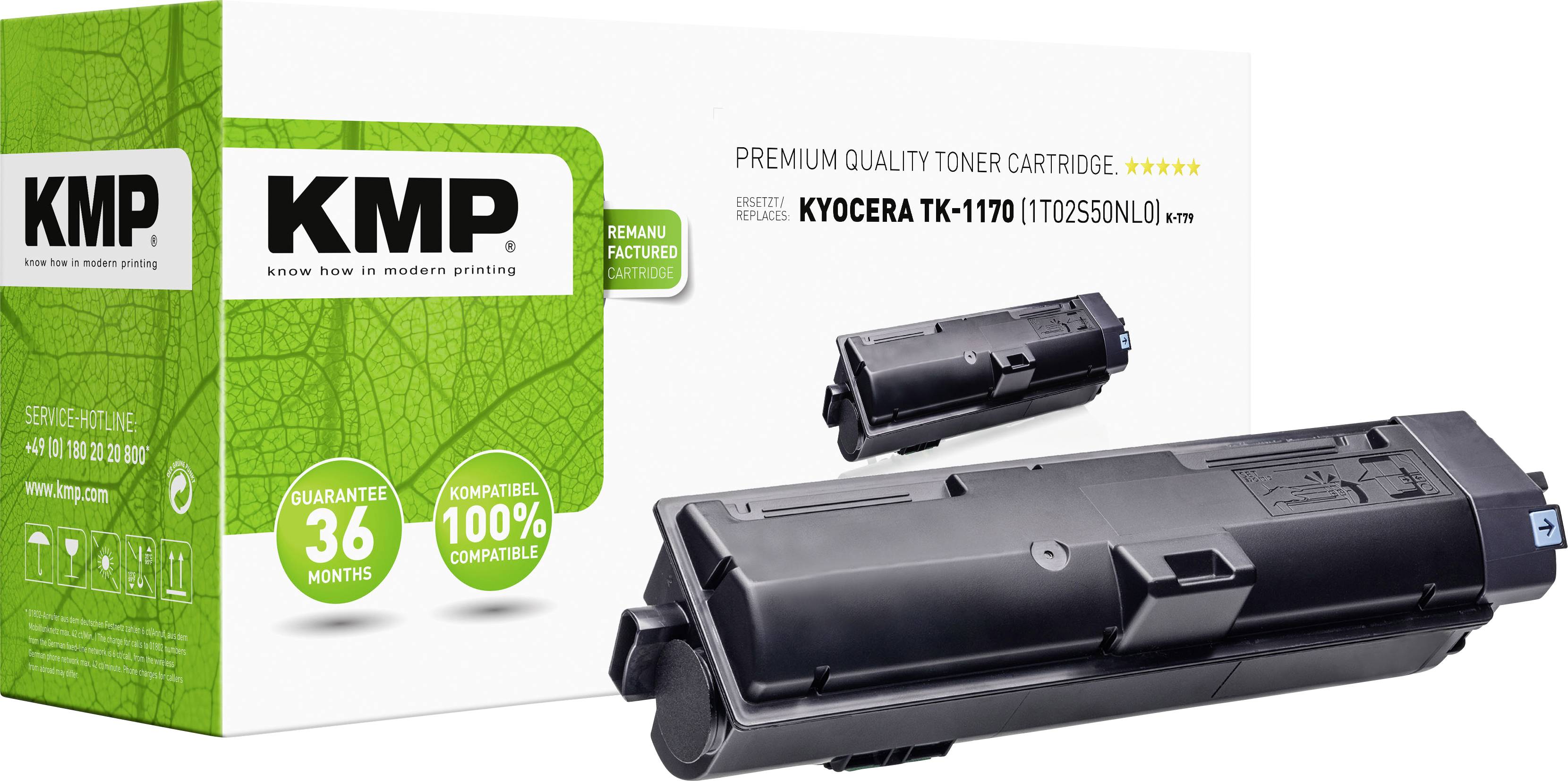 KMP Toner remplace Kyocera TK-1170 compatible noir 7900 pages K-T79 2916,0000