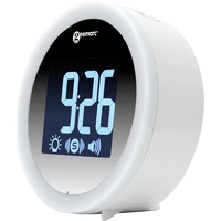 Geemarc JWNS-Star_WH_VDE à quartz Réveil blanc sonnerie de réveil très puissante Geemarc JWNS-Star_WH_VDE à quartz Réveil blanc sonnerie de réveil très puissante