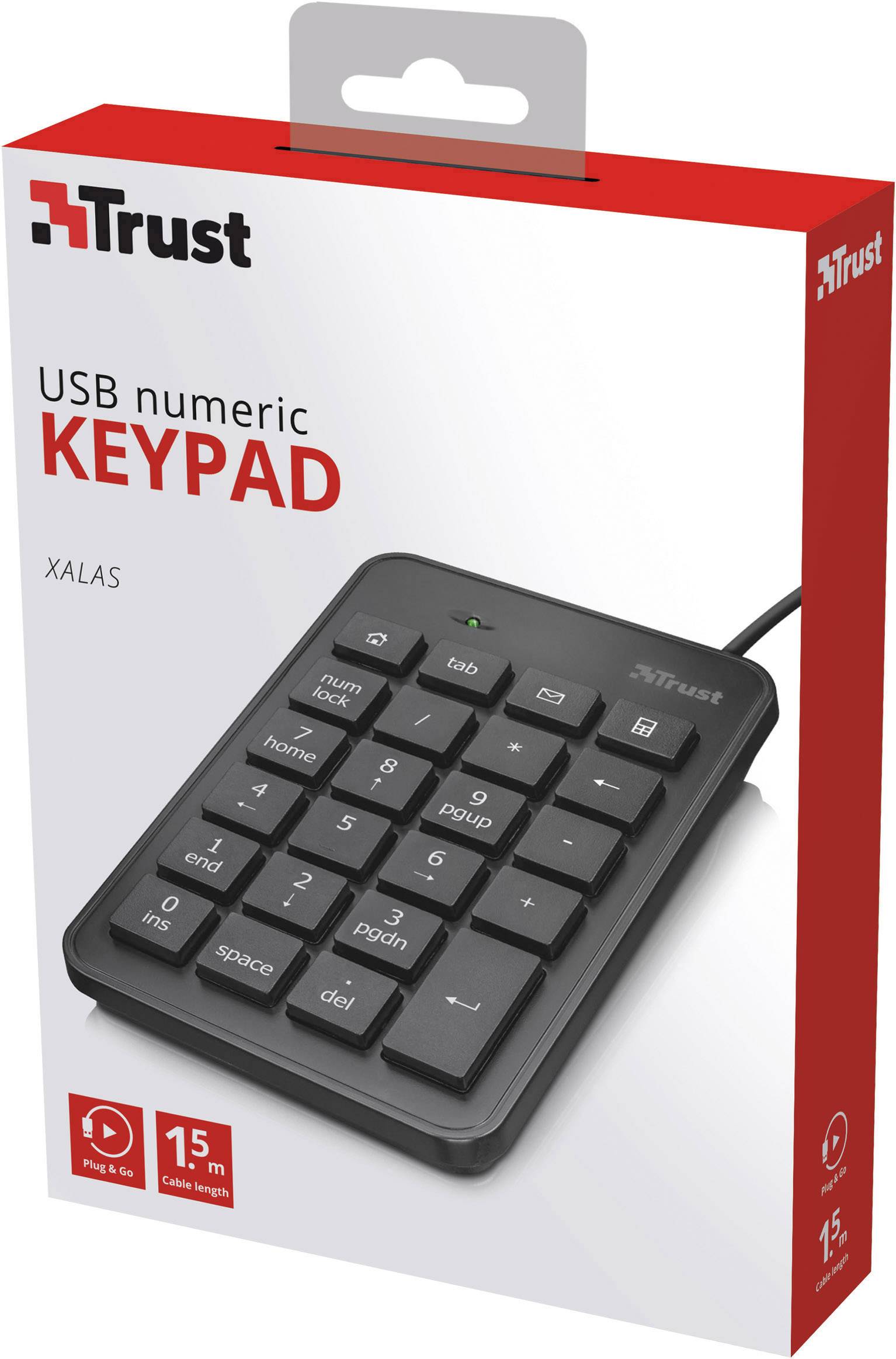 Trust Xalas USB Pavé numérique noir
