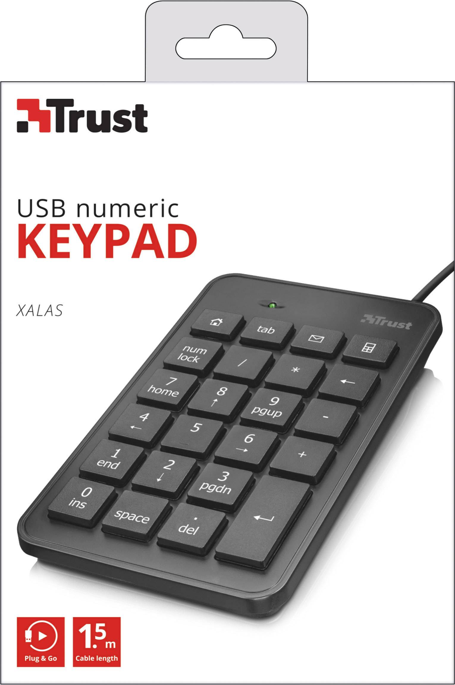 Trust Xalas USB Pavé numérique noir