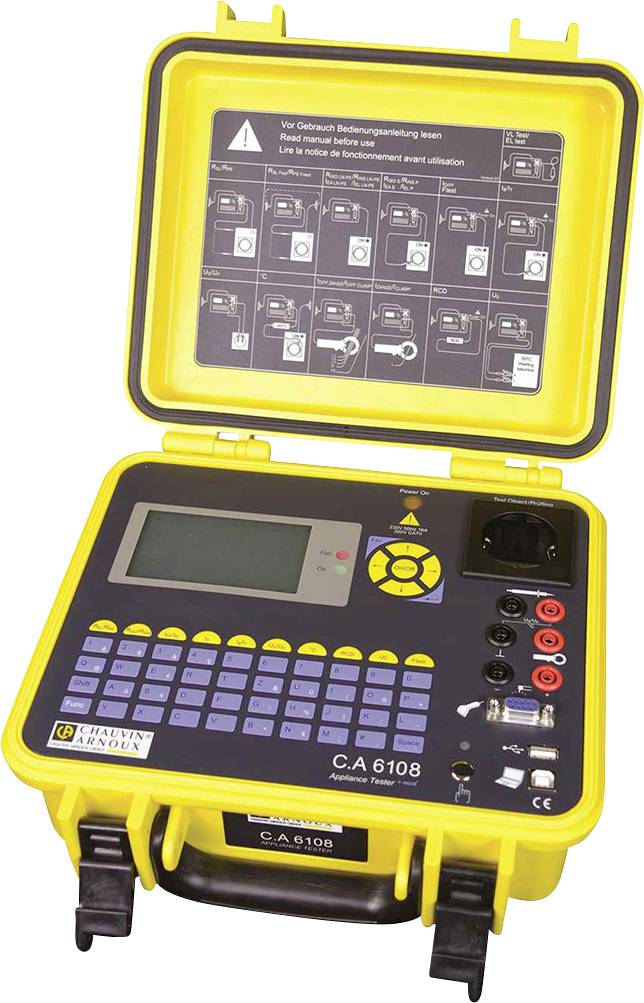 Chauvin Arnoux C.A 6108 Testeur d'appareil étalonné (ISO) Norme VDE 0701-0702
