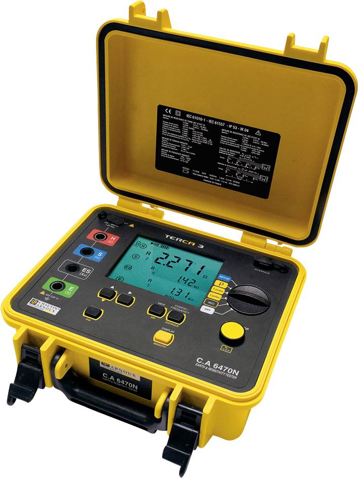 Instrument de mesure de résistance de terre Chauvin Arnoux C.A 6470N
