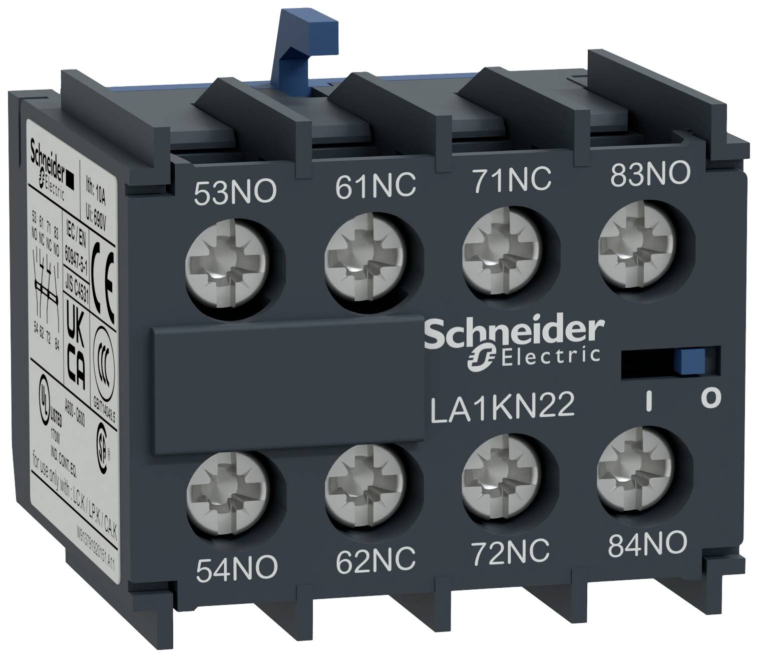 Schneider Electric LA1KN22 Bloc de contacts auxiliaires 2 NF (R), 2 NO (T) 1 pc(s)