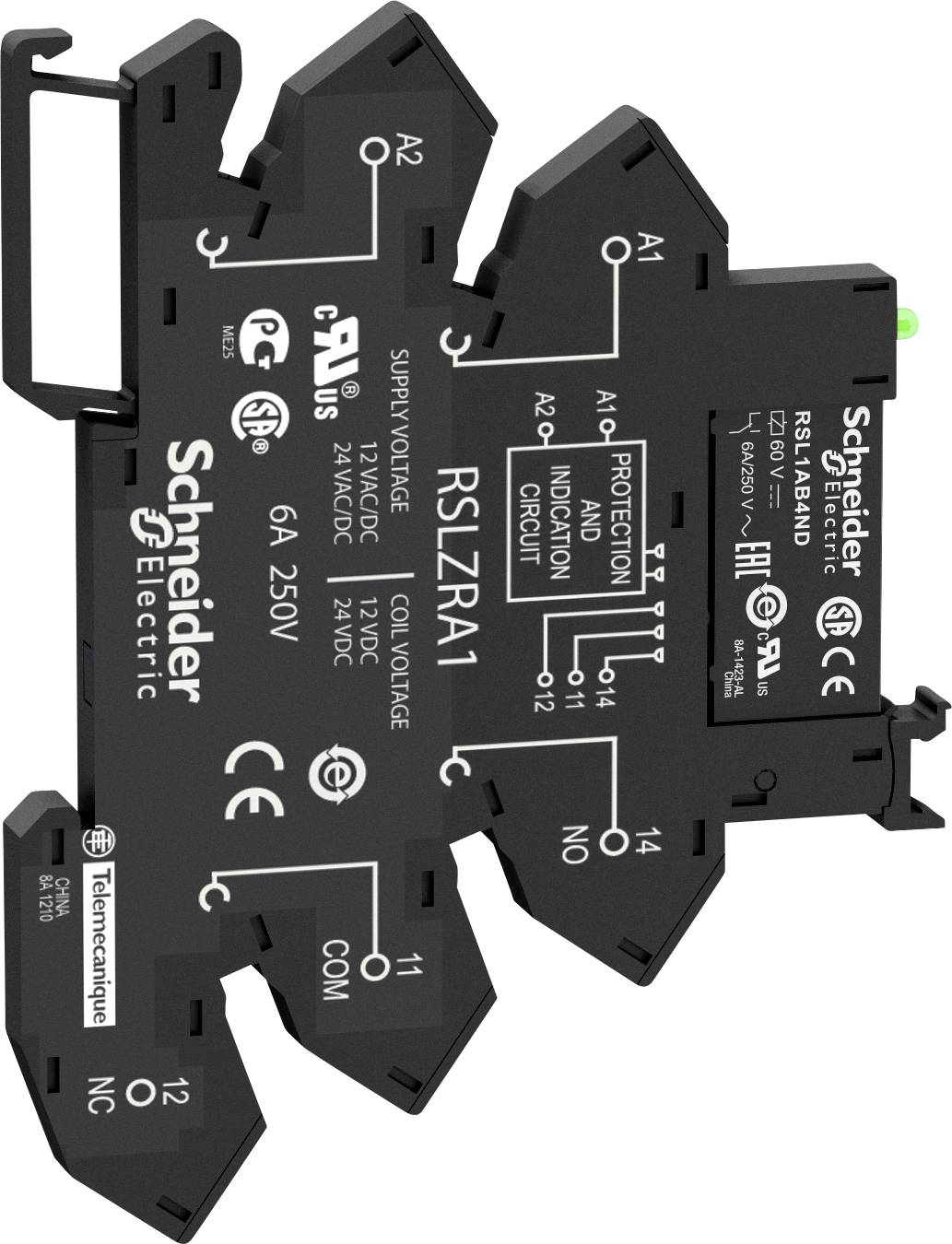 Schneider Electric RSL1PRPU Relais enfichable 230 V/DC, 230 V/AC 6 A 1 inverseur (RT) 1 pc(s)