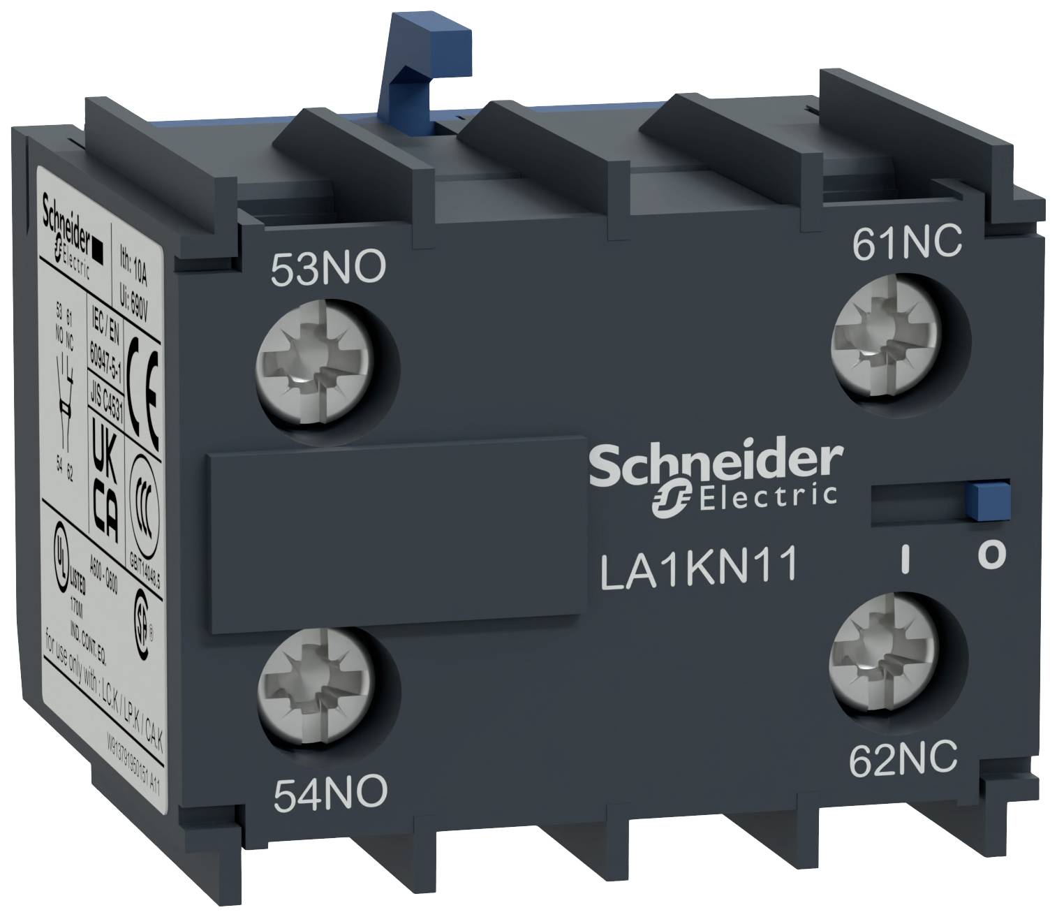 Schneider Electric LA1KN11 Bloc de contacts auxiliaires 1 NO (T), 1 NF (R) 1 pc(s)