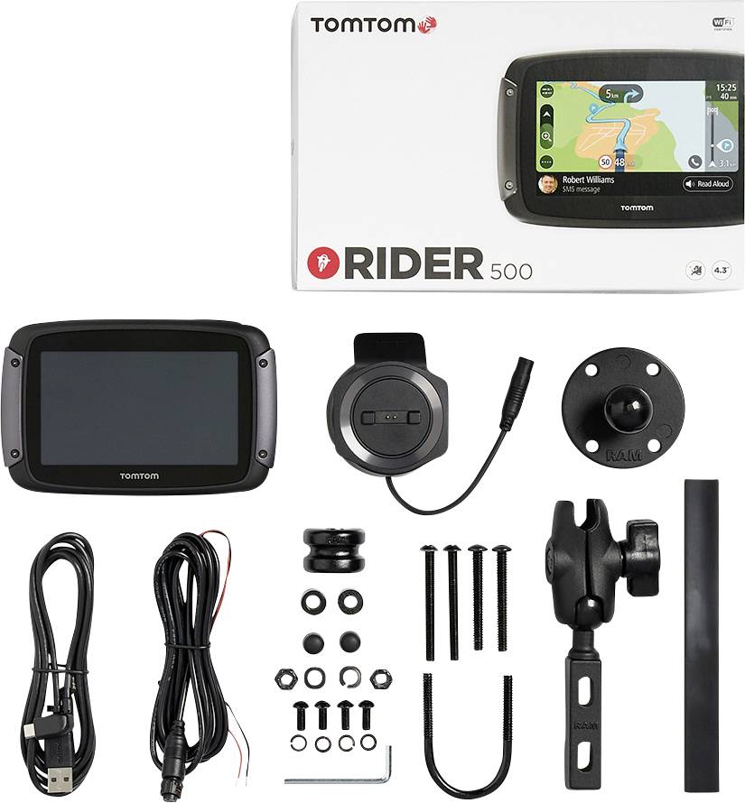 TomTom Rider 500 GPS pour moto 10.9 cm 4.3 pouces Europe
