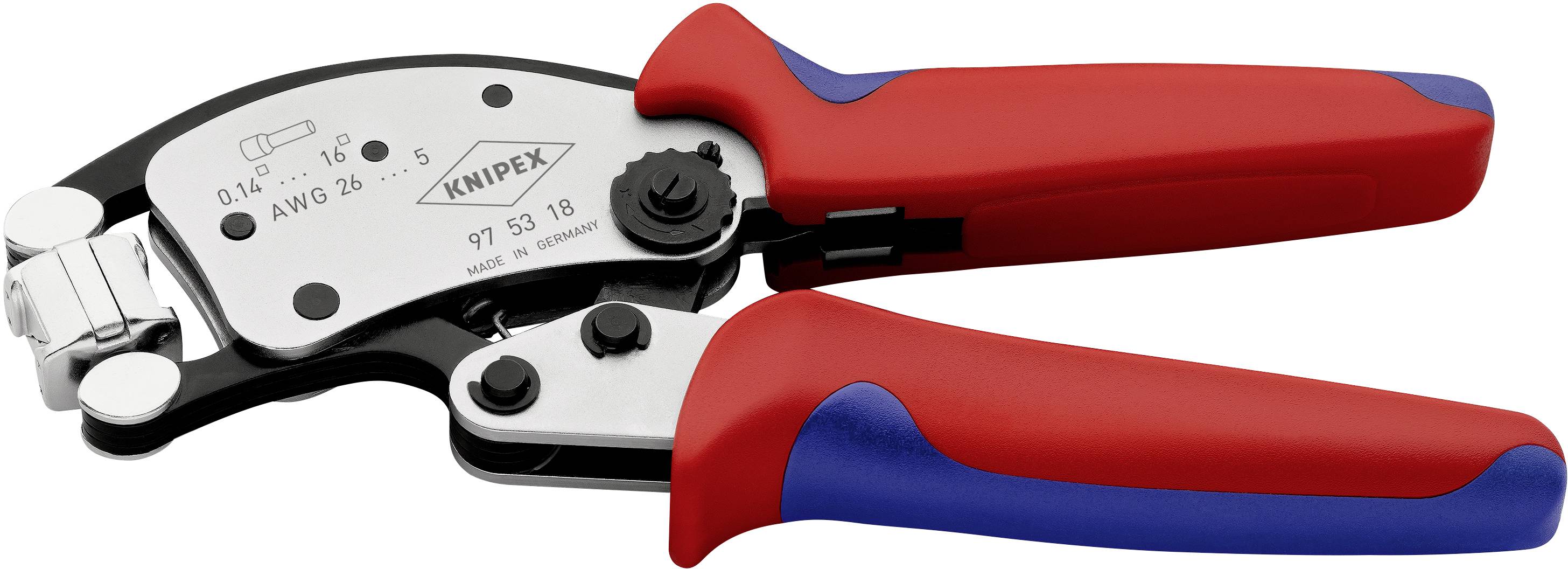 Knipex Twistor16 97 53 18 Pince à sertir pour embouts de câble 0.14 à 16 mm²