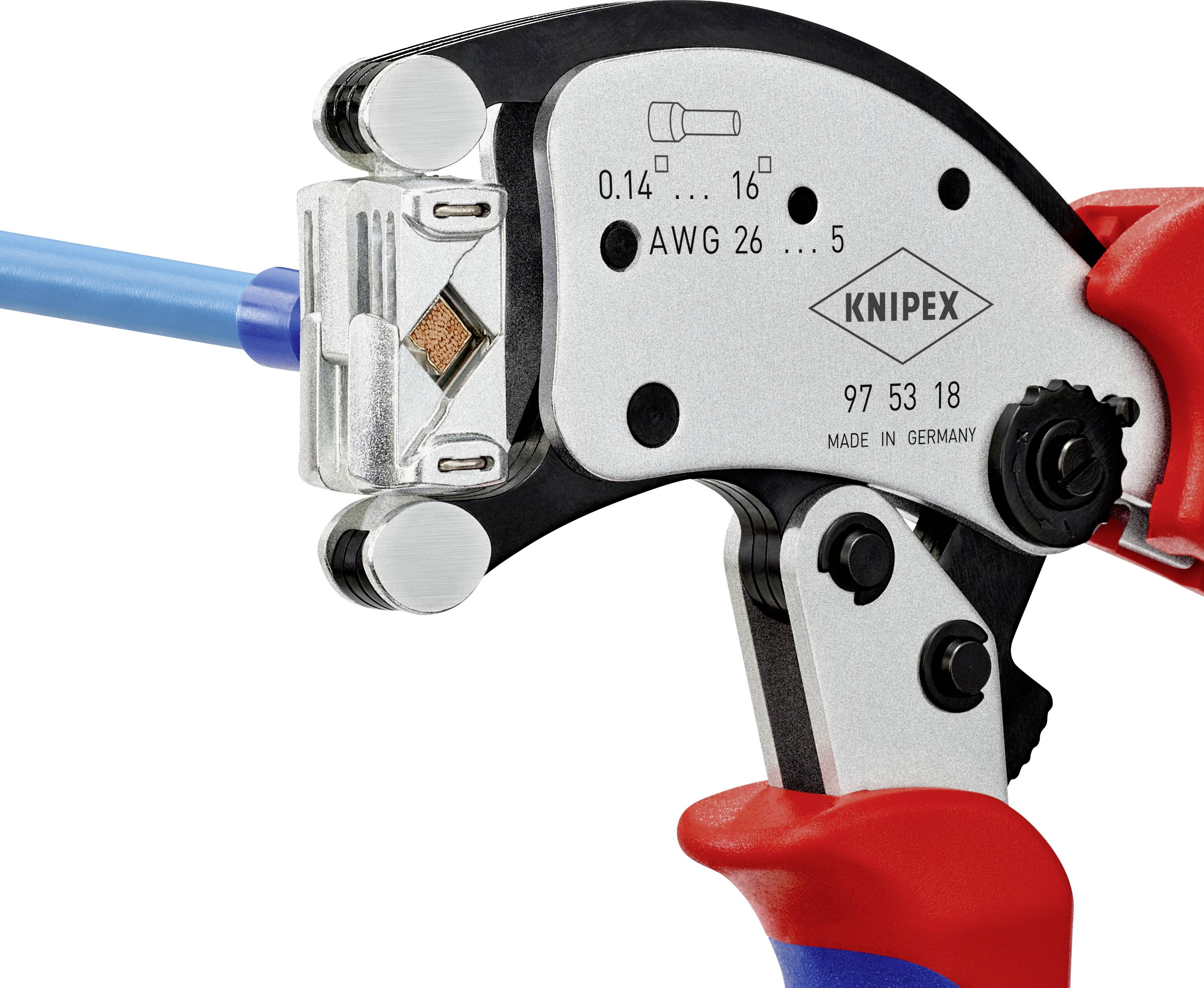 Knipex Twistor16 97 53 18 Pince à sertir pour embouts de câble 0.14 à 16 mm²