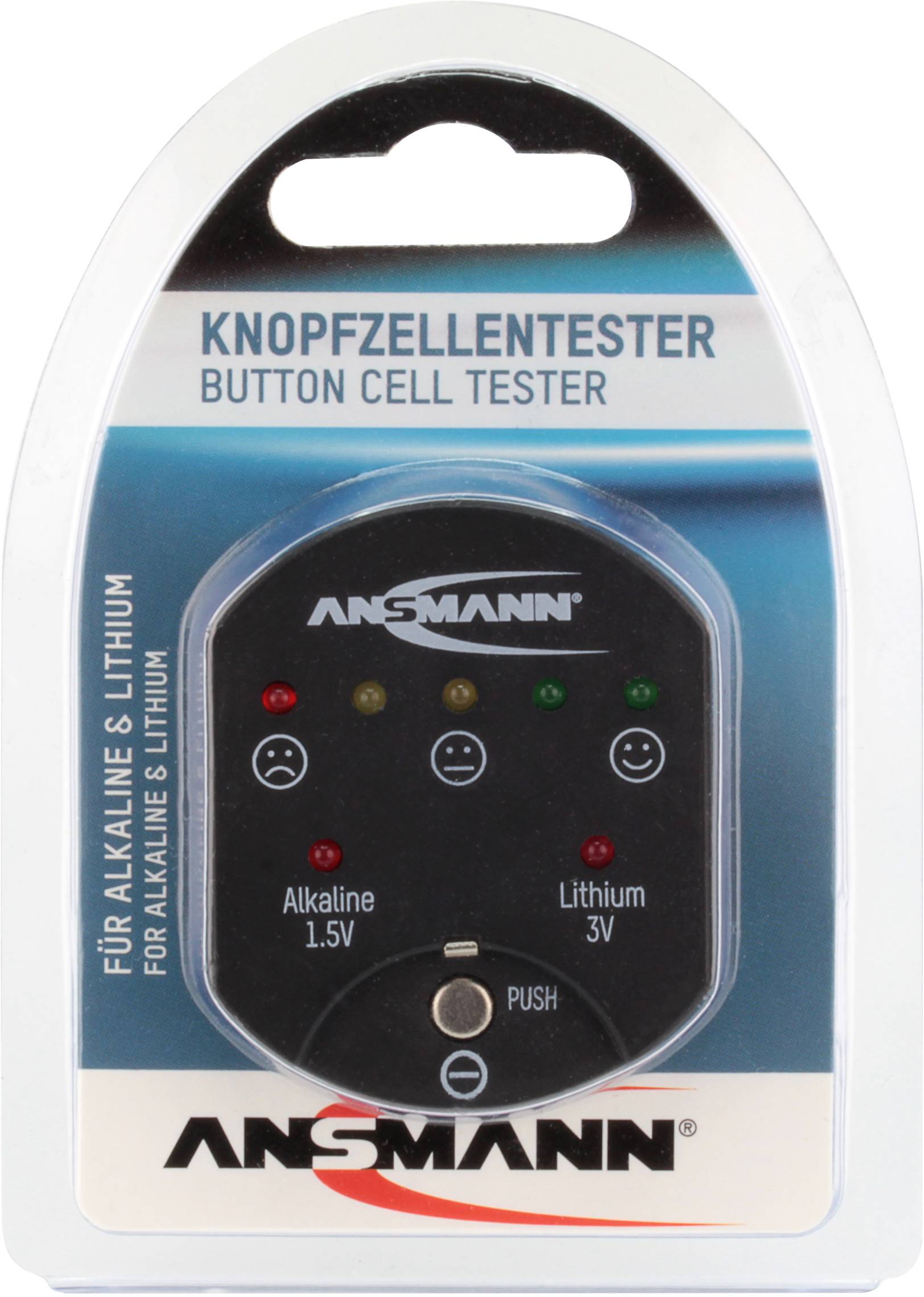 Ansmann Testeur de piles Button cell plage de mesure (testeur de pile) 1,5 V, 3 V pile 1900-0035