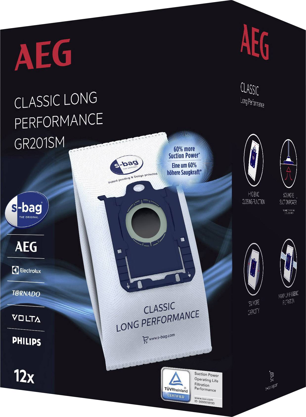 AEG GR201SM Pack économique sacs pour aspirateur 12 pc(s)