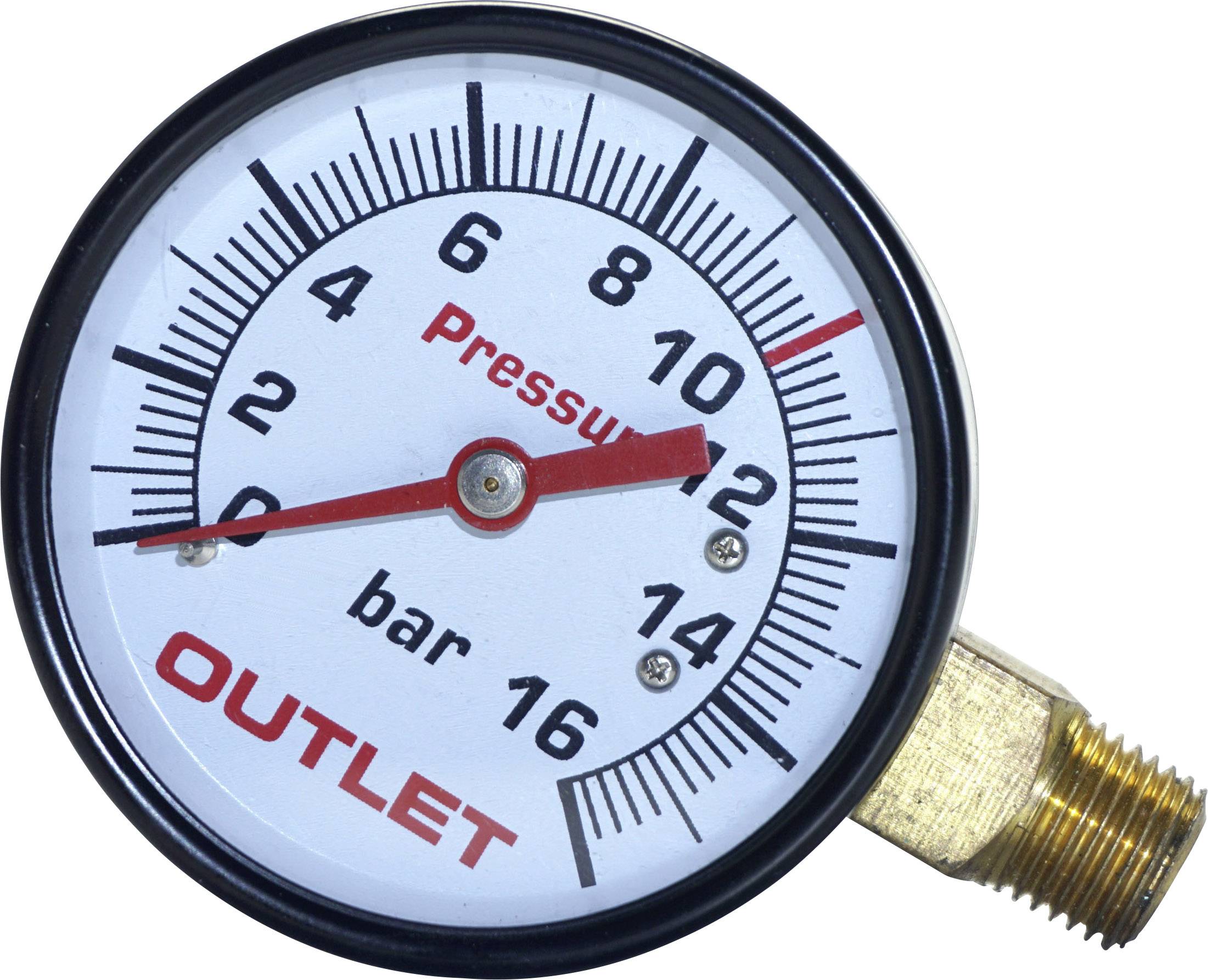 Aerotec Manomètre 9052069 Raccordement (manomètre): à l'arrière Filetage extérieur 1/4" 1 pc(s)