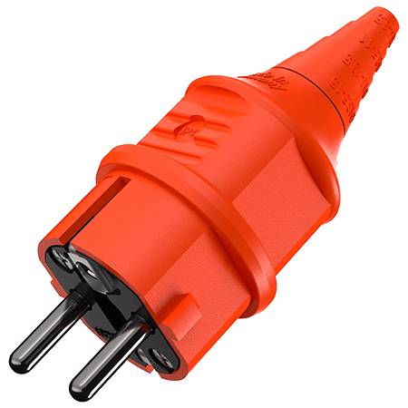Fiche électrique mâle avec terre MENNEKES 10837 plastique 230 V orange IP44