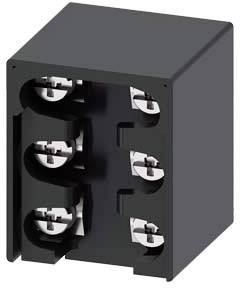 Boîtier en plastique noir pour 3 batteries, avec des contacts apparents et des logements pour batteries cylindriques.
