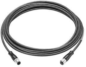 Un câble coaxial noir avec deux fiches à ses extrémités, en bref : tous les renseignements concernant les connexions coaxiales.
