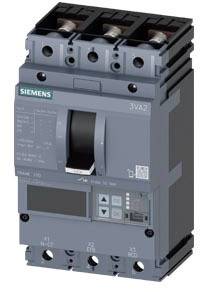 Disjoncteur Siemens 3VA2063-5KP32-0JH0 3 inverseurs (RT) Plage de réglage (courant): 25 - 63 A Tension de contact (max.): 690