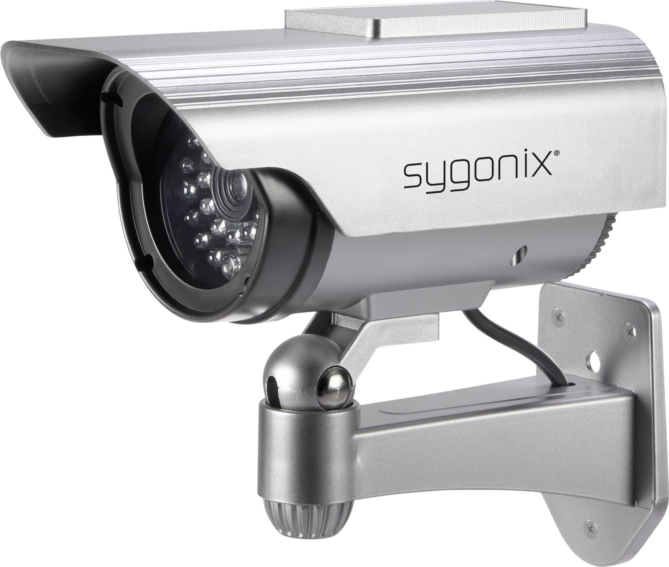 Sygonix SY-3420674 Caméra factice avec module solaire, avec LED clignotante