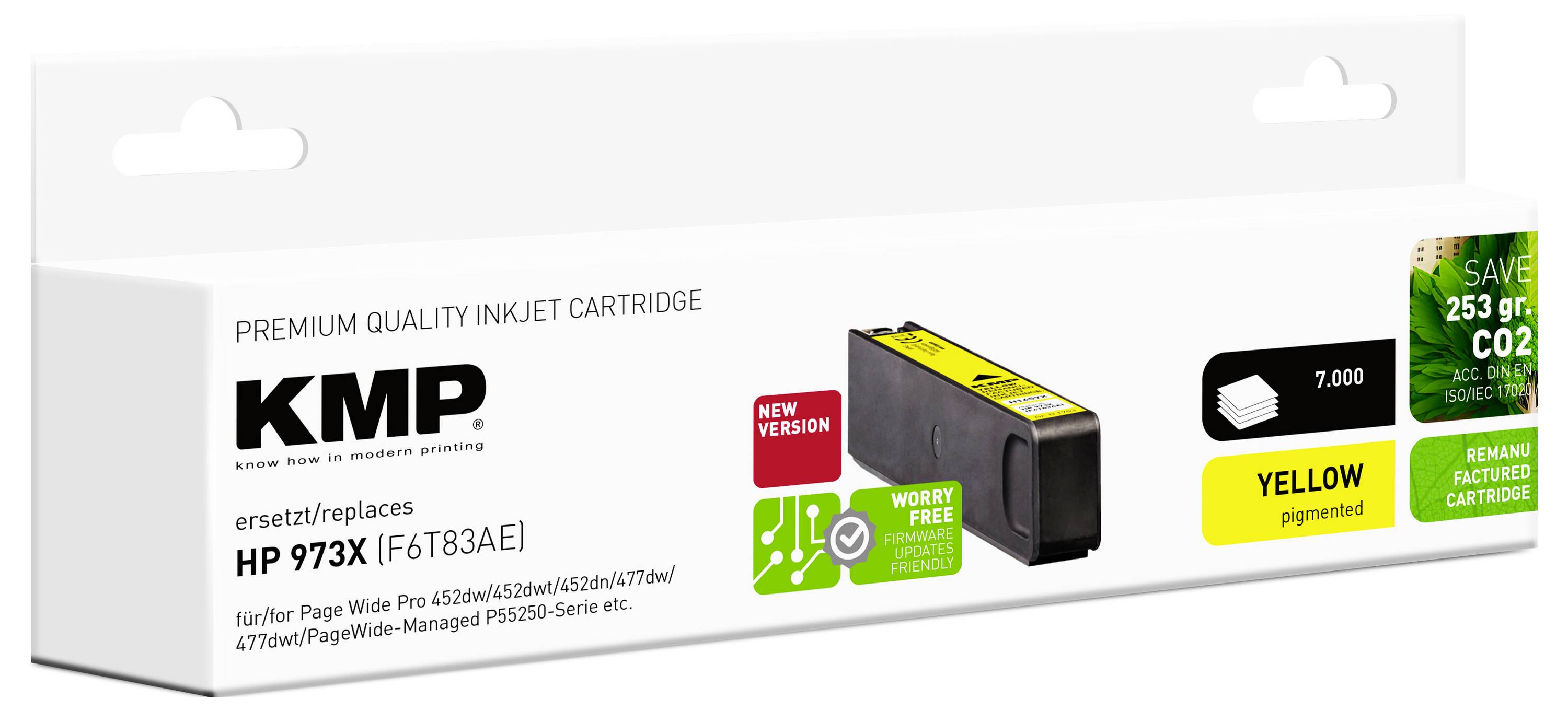 KMP Encre remplace HP 973X compatible jaune H165YX 1753,4009