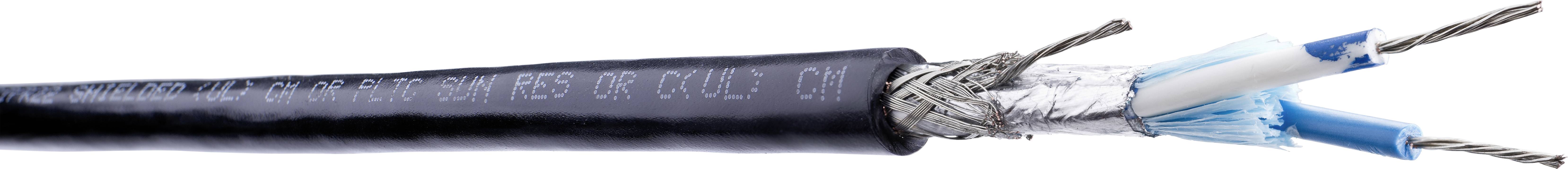 Belden Câble de données 2 x 0.36 mm² noir 3105A.00152 Marchandise vendue au mètre