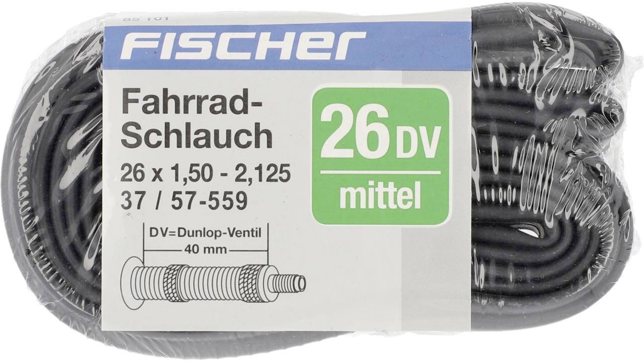 FISCHER FAHRRAD 85101 Chambre à air 26 pouces valve Dunlop (DV)