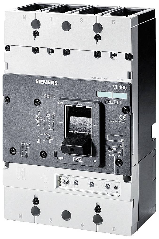 Disjoncteur Siemens 3VL4740-1EM46-0AA0 Plage de réglage (courant): 400 A (max) Tension de contact (max.): 690 V/AC (l x H x P)