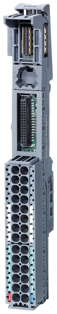 Composant industriel avec plusieurs connecteurs, montrant diverses connexions codées par couleur pour le câblage électrique dans des systèmes automatisés.