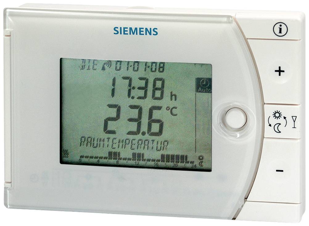 Thermostat d'ambiance Siemens BPZ:REV24DC mural, tube +3 à +35 °C