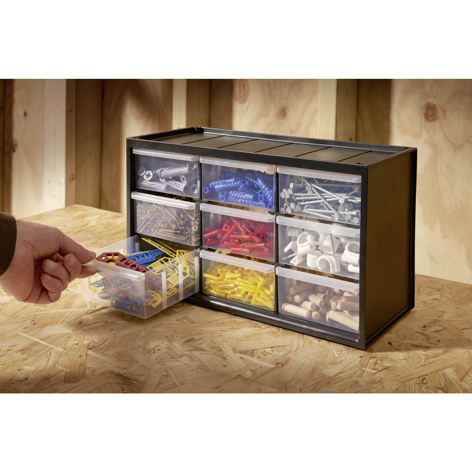 STANLEY Mallette de rangement (L x l x H) 36.5 x 15.5 x 21.3 cm Nombre de compartiments: 9 Contenu 1 pc(s)