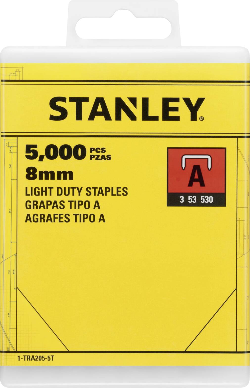 STANLEY 1-TRA205-5T Agrafes fil fin Type A 5000 pc(s)