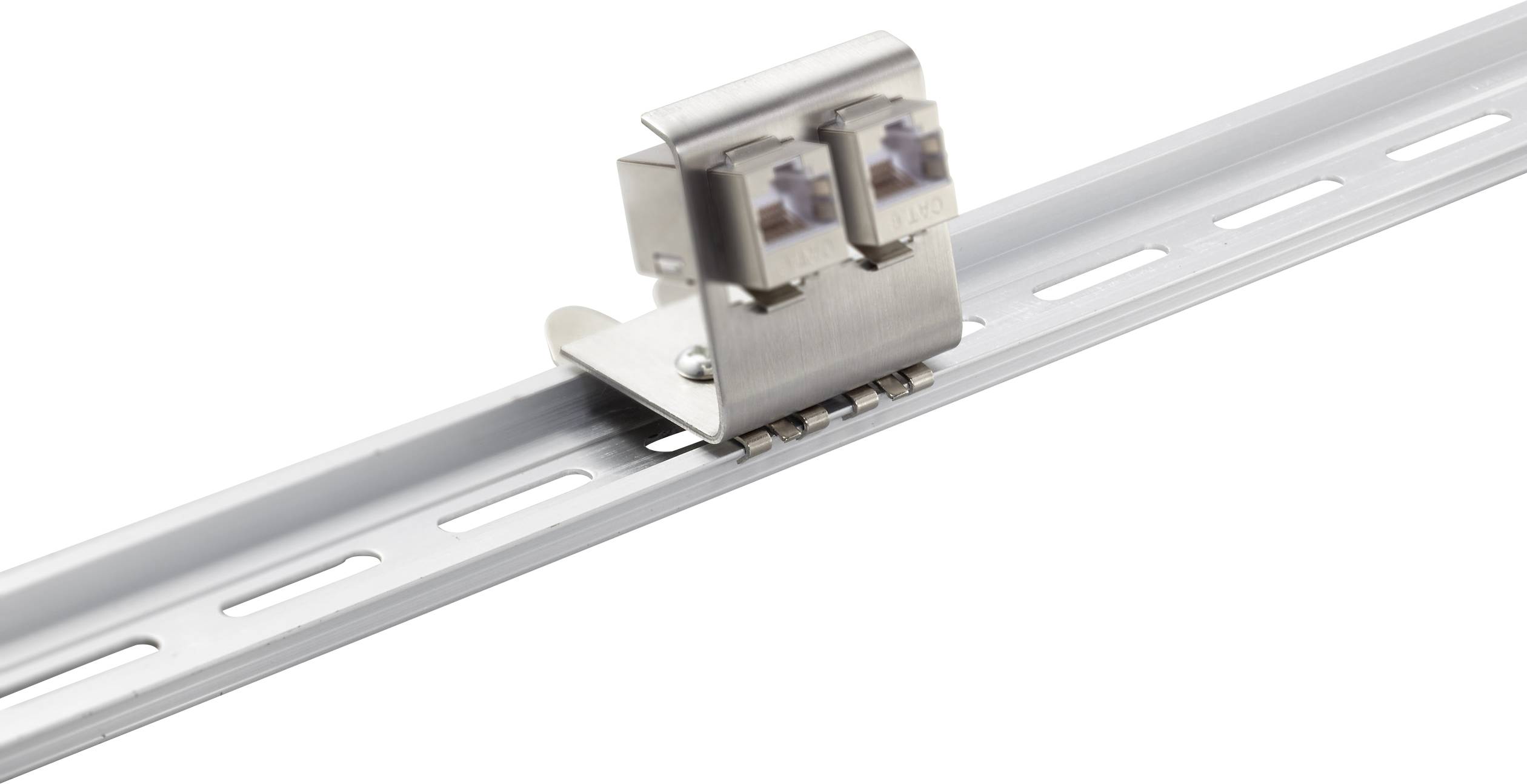 Renkforce adaptateur pour rail DIN 2x blanc, acier inoxydable