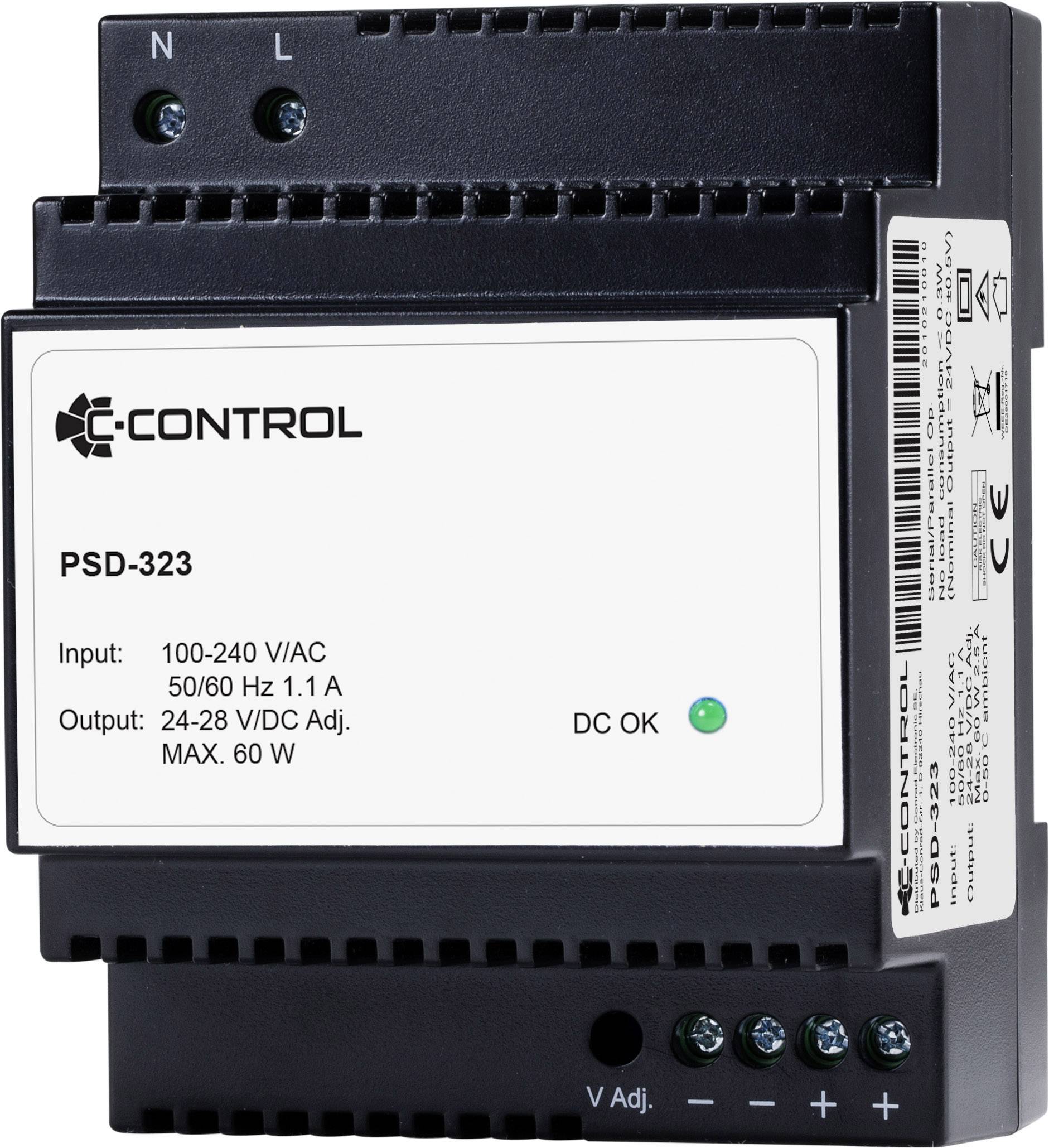 Alimentation rail DIN C-Control PSD-323 24 V/DC 2.5 A 60 W 1 x 1 pc(s)