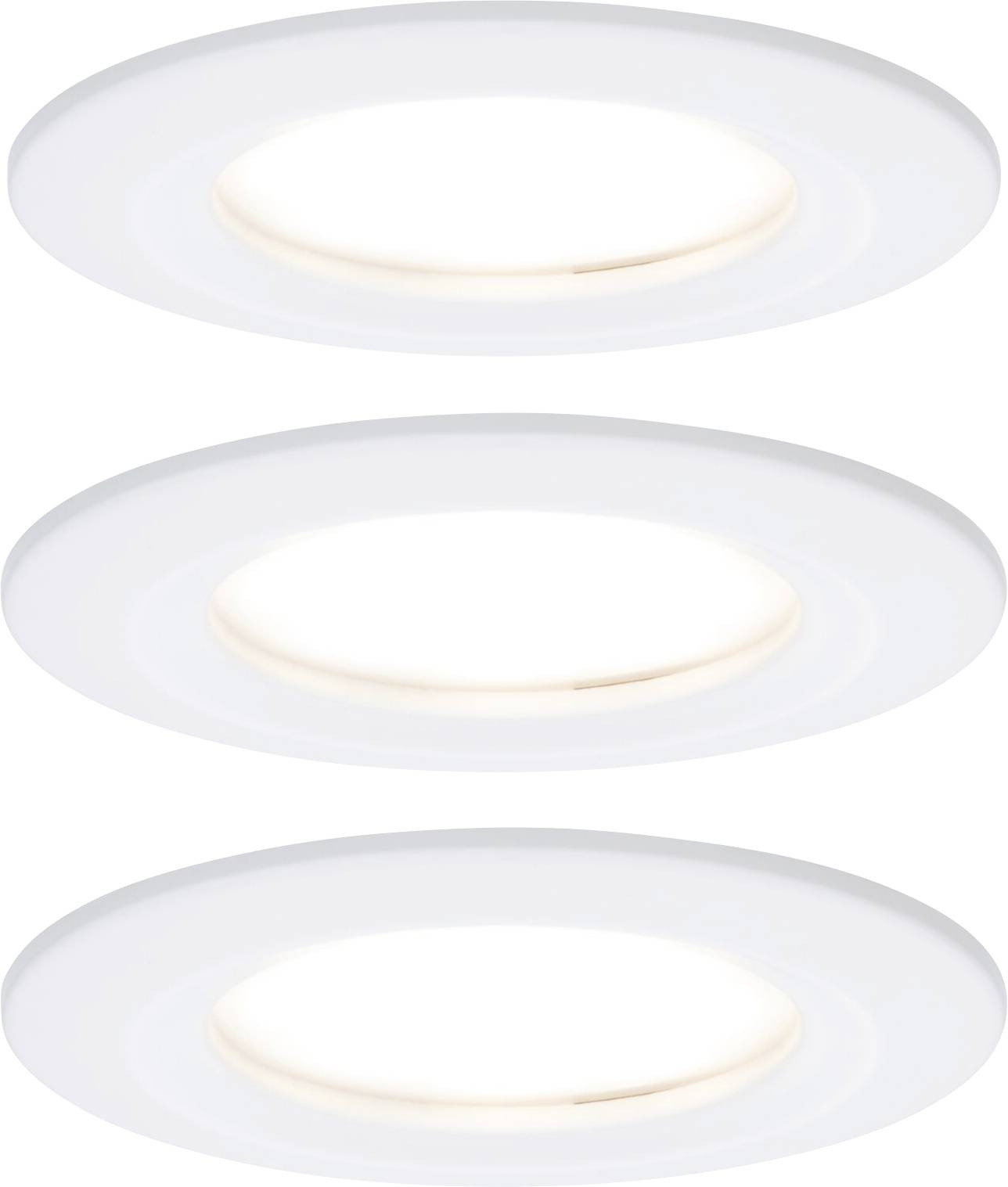 Paulmann Nova Spot encastrable pour salle de bains jeu de 3 LED LED 18 W IP44 blanc mat