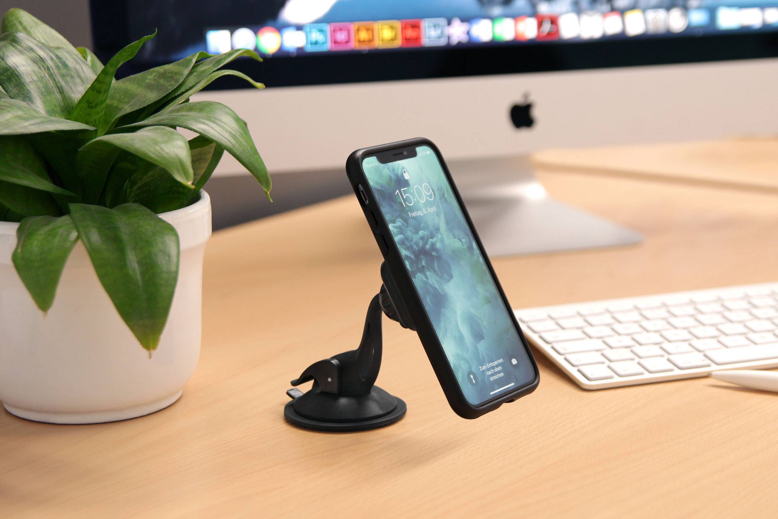 Ansmann Smart Magnet Windschutzscheiben-Halterung Support de téléphone portable pour voiture