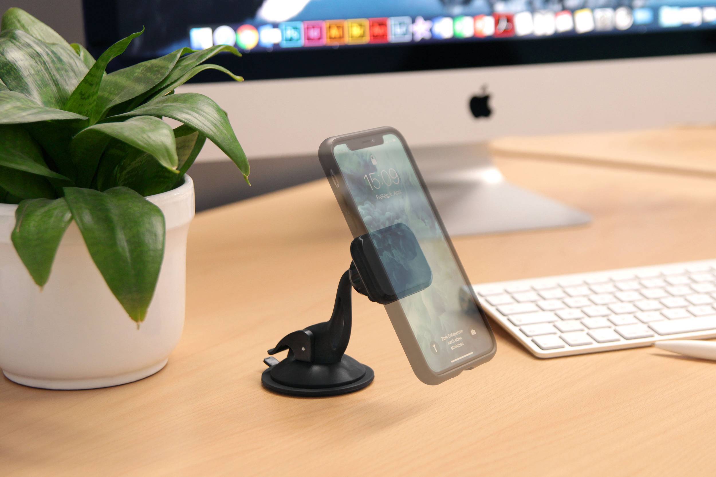 Ansmann Smart Magnet Windschutzscheiben-Halterung Support de téléphone portable pour voiture