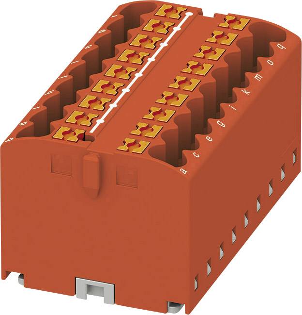 Bloc de connecteurs électriques rouges avec plusieurs points de connexion, adapté aux applications industrielles.