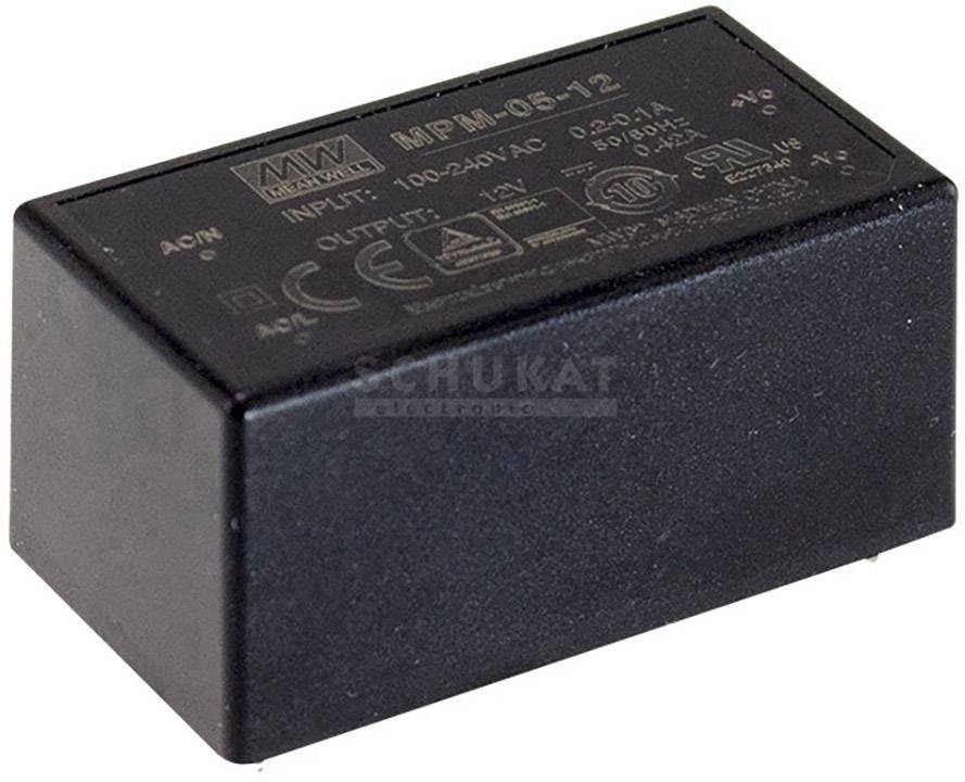 MEAN WELL MPM-05-24 Alimentation CA/CC pour circuits imprimés 24 V/DC 0.23 A 5.1 W