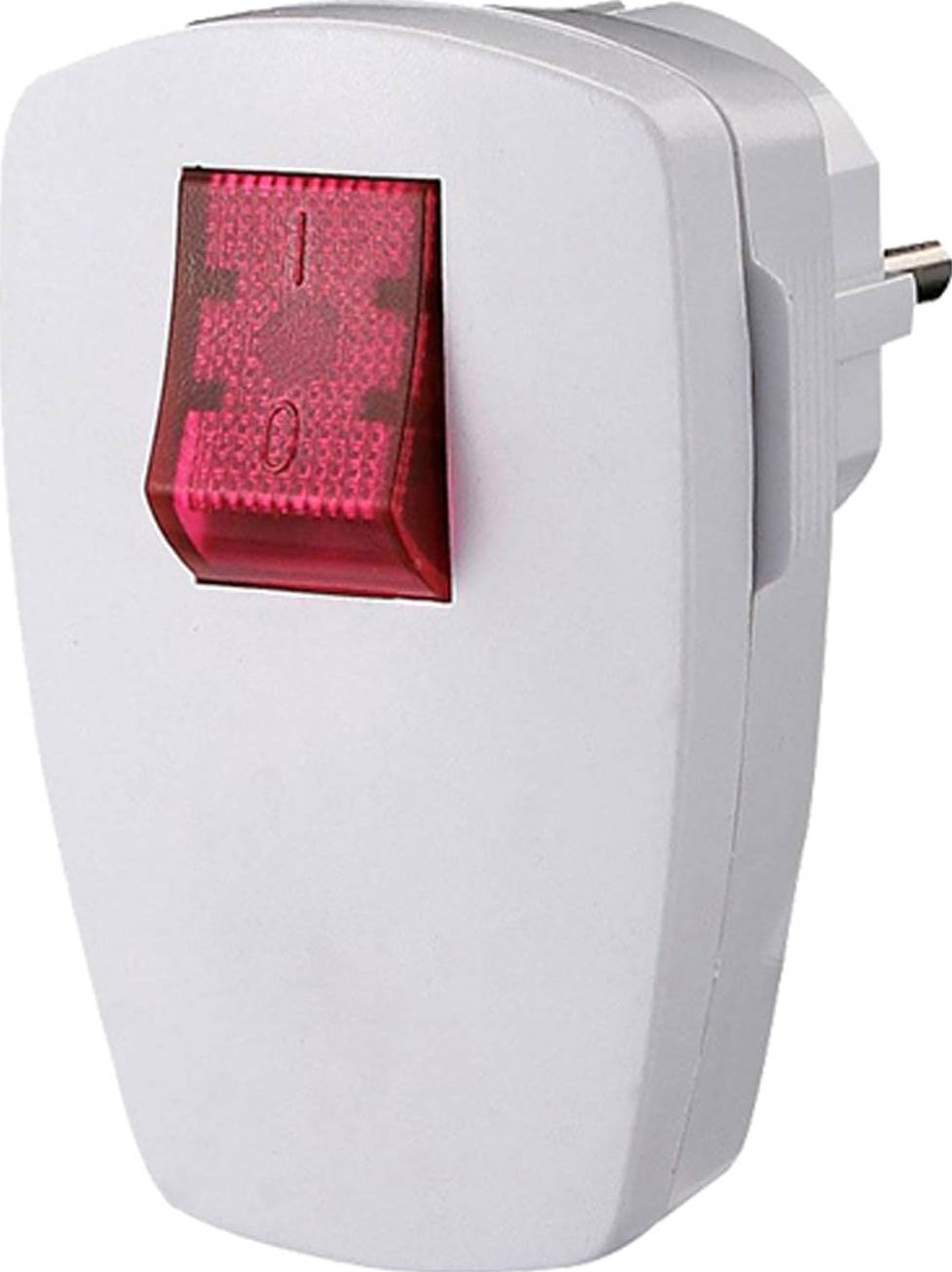 Bachmann 911.273 Fiche électrique mâle avec terre plastique avec interrupteur 250 V blanc IP20