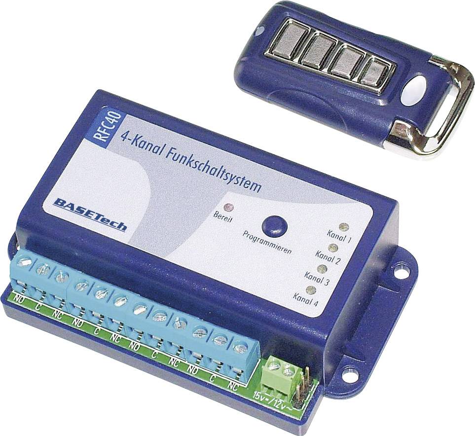 Système de commutation radio Basetech télécommande incluse Portée max.: 50 m 12 V/DC