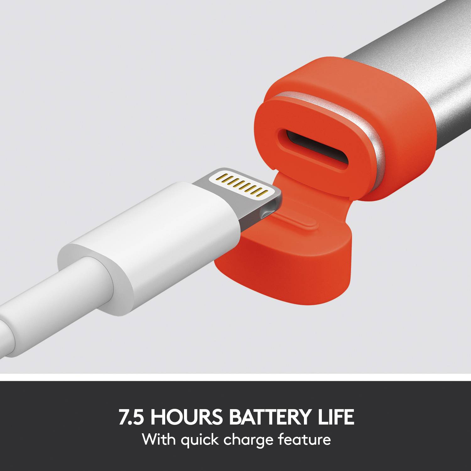 Logitech Crayon Stylet rechargeable, pointe en fibre de carbone remplaçable, avec pointe d'écriture précise, bluetooth