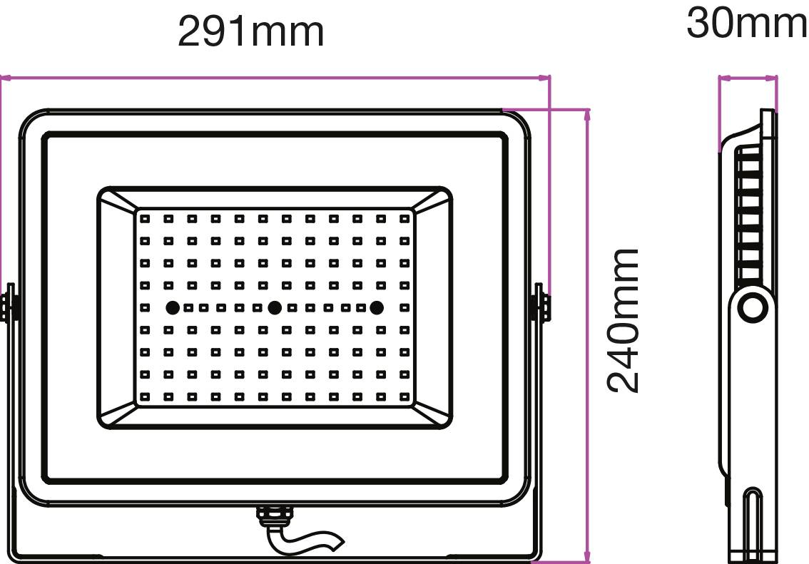 Projecteur LED extérieur V-TAC VT-100 168413 100 W blanc neutre