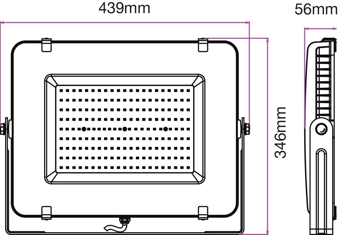 Projecteur LED extérieur V-TAC VT-200 168419 CEE 2021: F (A - G) 200 W blanc lumière du jour