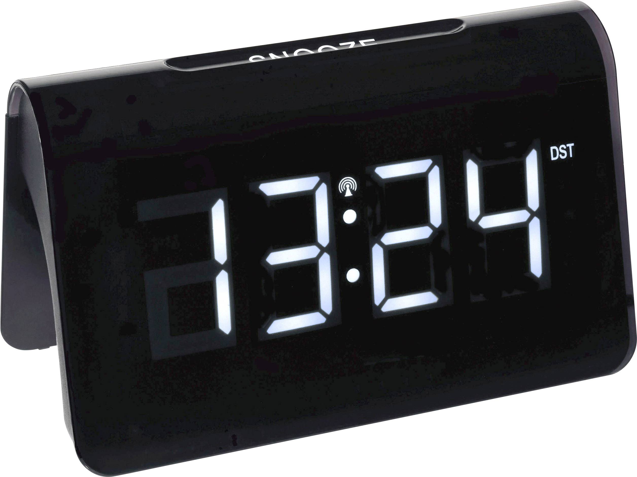 Horloge numérique affichant '13:24', avec la touche 'Répéter' en haut.