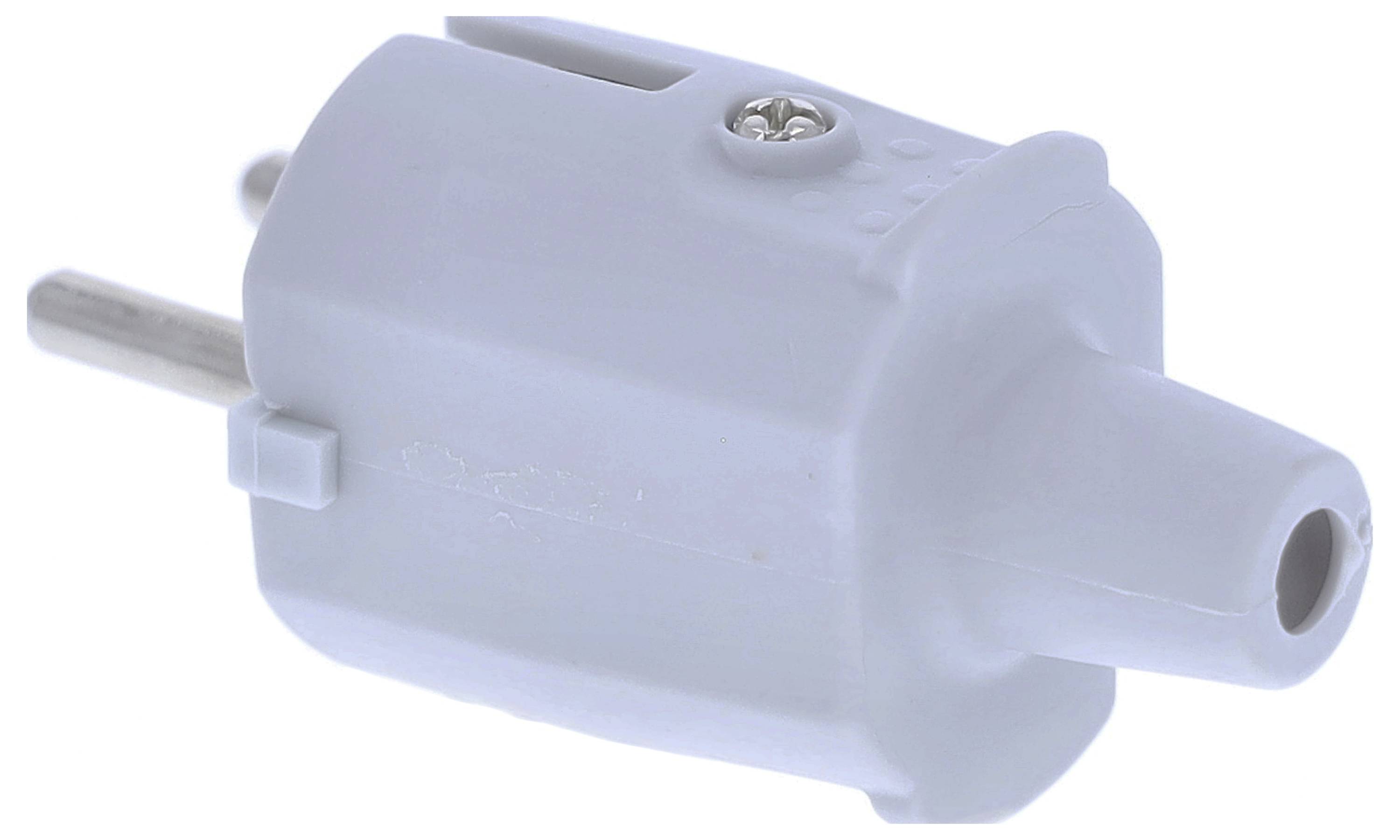 AS Schwabe 62220 Fiche électrique mâle avec terre PVC 230 V gris