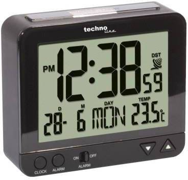 Techno Line WT 195 radiopiloté(e) Réveil noir Heures de réveil 1